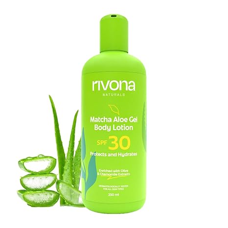 Rivona Naturals Matcha Aloe gel Body Lotion SPF 30 Hydrating - 250 ml