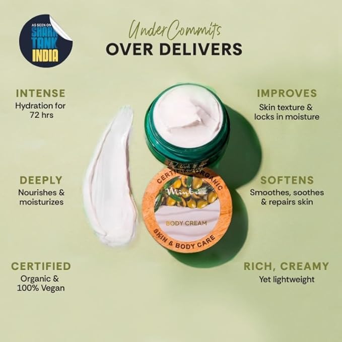 Mintree Organic Moisturizing Olive Body Butter For Dry Skin - 150 gms