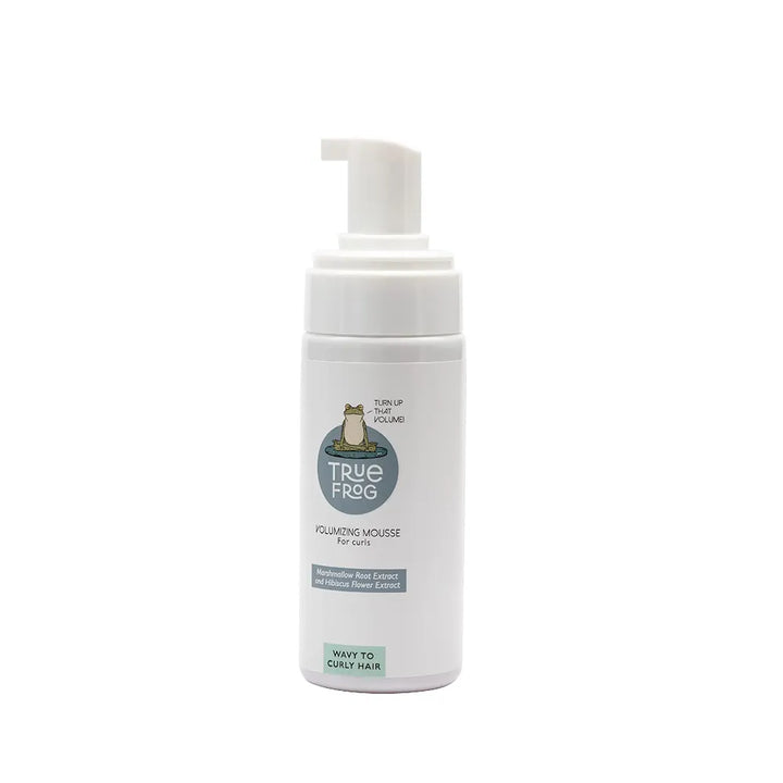 TRue FRoG Volumizing Hair Mousse For Curly, Wavy Hair With Marshmallow Root & Hibiscus Extracts, Vegan, Sulphate, Paraben & Silicone Free, 150 Ml, Pack of 1