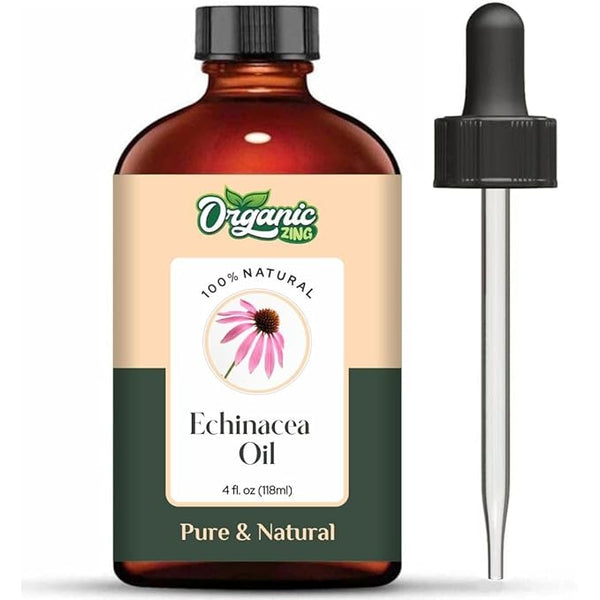 Organic Zing Echinacea (Echinacea Angustifolia) Oil | Carrier Oil for Skincare and Hair Care - 118 Ml