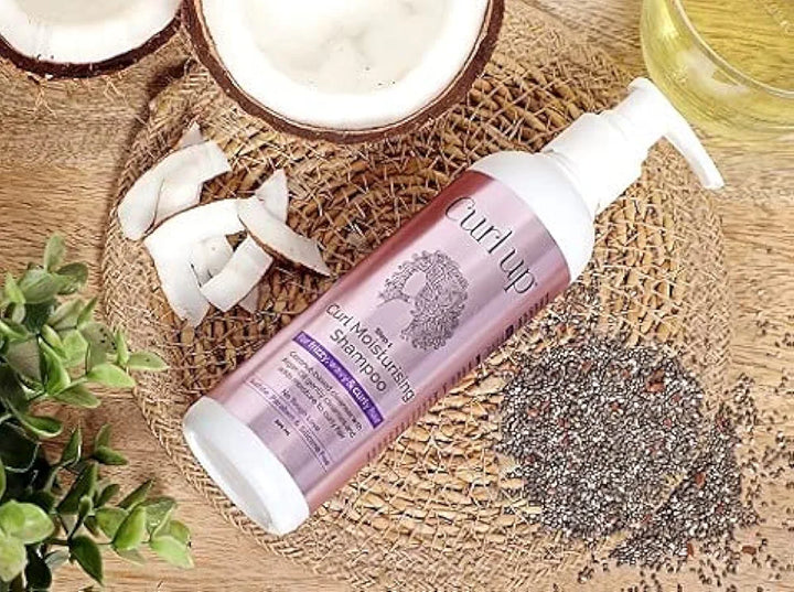 Curl Up Moisturising Curly Hair Shampoo - For Dry Frizzy, Wavy & Curly Hair - Sulphate Paraben And Silicone Free - 200 ml