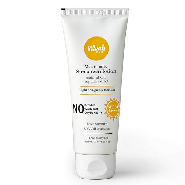 Vilvah Melt-In-Milk Sunscreen SPF 30 PA+++ - 50 gms