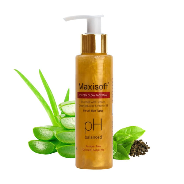 Maxisoft Golden Glow Face Wash | Nourishes & Brightens Skin - 100 Ml