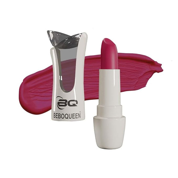 Bebo Queen Long Lasting Crayon Matte Lotus Shape Lipstick Dark Pink - 10 gms