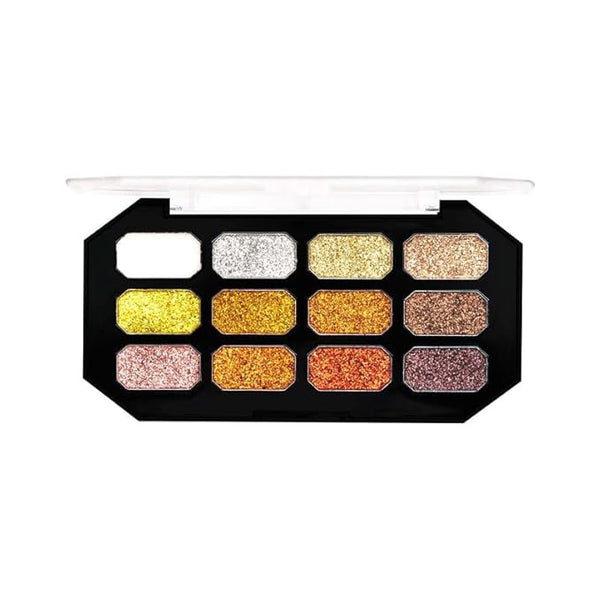 Shryoan 12 Shades Glitter Eyeshadow Palette Shade 02 - 18 gms