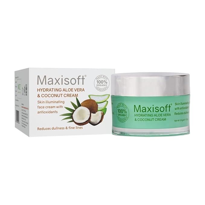 Maxisoft Hydrating Aloe Vera & Coconut Cream | Deep Moisturization & Nourishment - 50 Gms