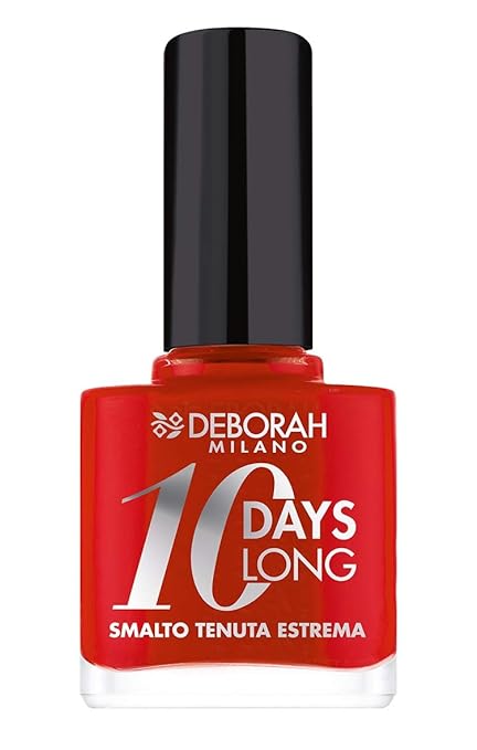 Deborah Milano Smalto 10 Days Long Nail Polish Geranium Red - 11 gms