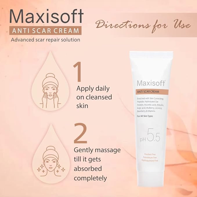 Maxisoft Anti Scar Cream | pH Balanced - 25 Gms