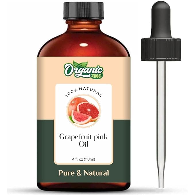 Organic Zing Grapefruit Pink (Citrus × Paradisi) Oil | Essential Oil for Skincare, Hair Care, Aroma and Diffusers - 118 Ml