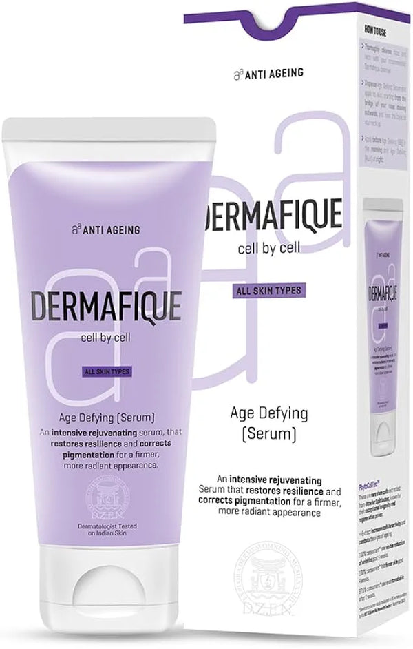 Dermafique Age Defying Serum Cream 50ml, For Firmer, Even toned Skin and Reduced Wrinkles, Dark Spots and Hyperpigmentation, Dermatologist Tested on Indian Skin, For Men and Women