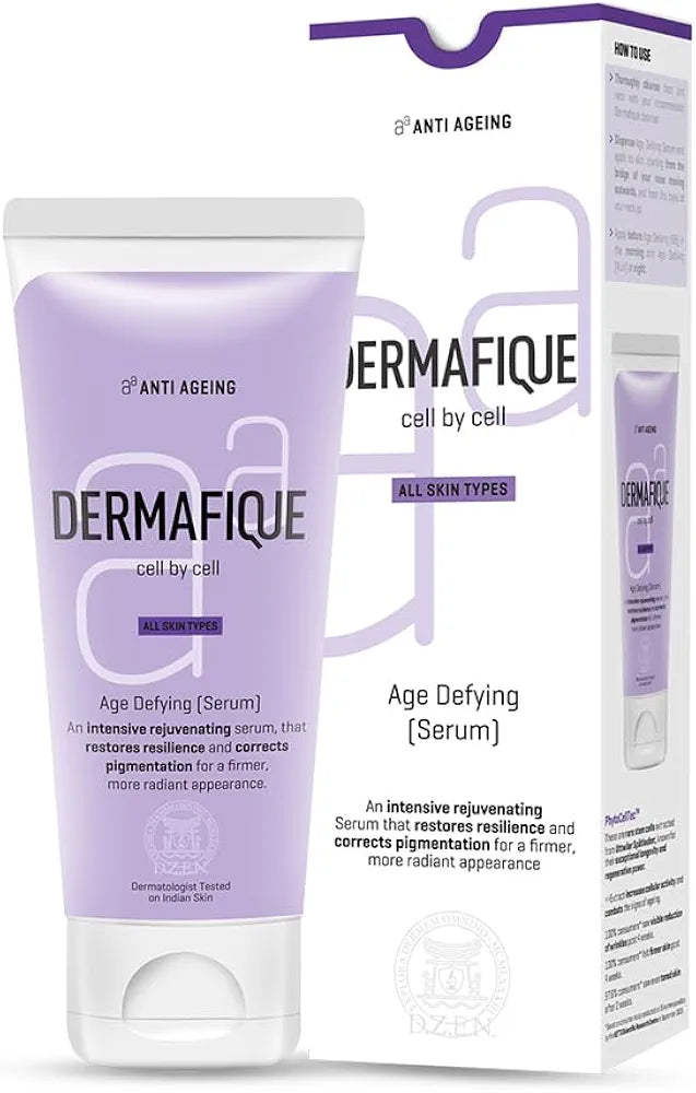 Dermafique Age Defying Serum Cream 50ml, For Firmer, Even toned Skin and Reduced Wrinkles, Dark Spots and Hyperpigmentation, Dermatologist Tested on Indian Skin, For Men and Women