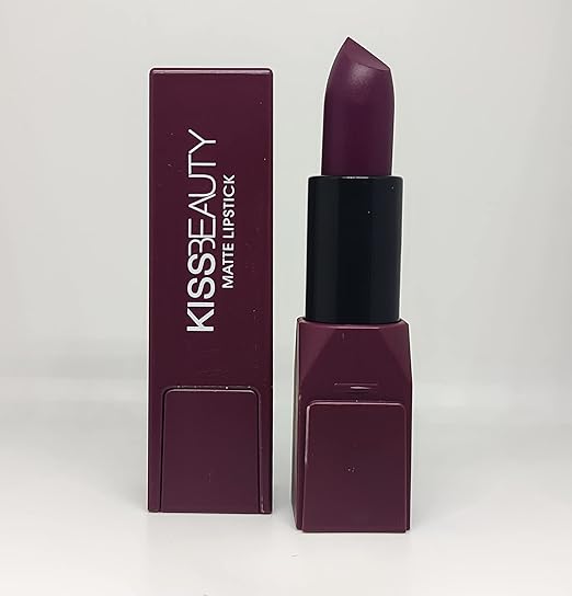 Kiss Beauty Bold Hot and Soft Matte Lipstick Intense Color Purple - 4 gms