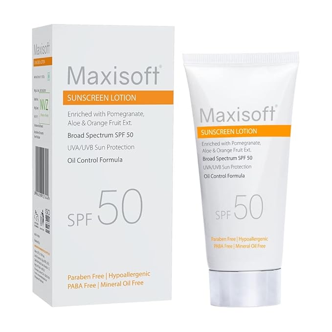Maxisoft Sunscreen Lotion Spf 50 for All Skin Types Including Oily & Dry Skin - 50 Ml