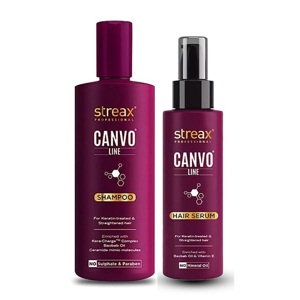 Streax Professional Canvo Line Shampoo with Serum Combo