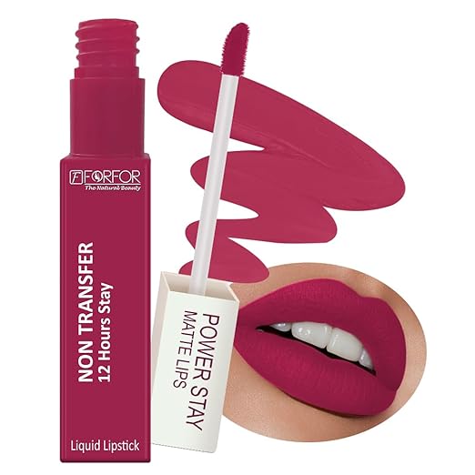 Forfor Power Stay Long Last Matte Lipstick Fuchsia Pink - 4 ml
