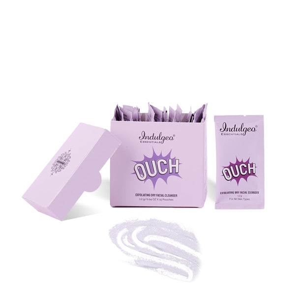 Indulgeo Essentials Ouch Exfoliating Dry Face Wash Powder  15 Sachets - 18 gms