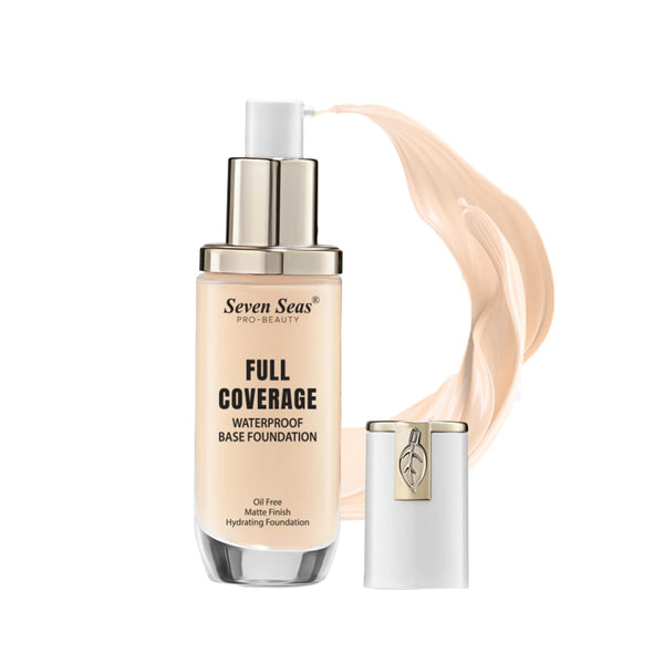 Seven Seas Full Skin Coverage Base Oil Free Waterproof Foundation Skin - 45 gms