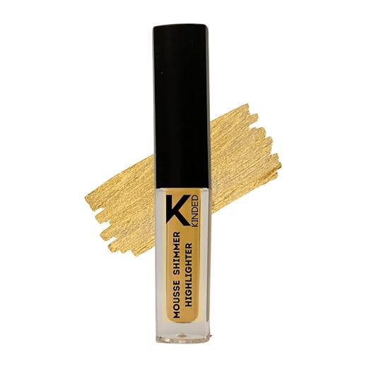 Kinded Mousse Shimmer Highlighter Illuminator Liquid Colour Golden Glaze  - 3 ml