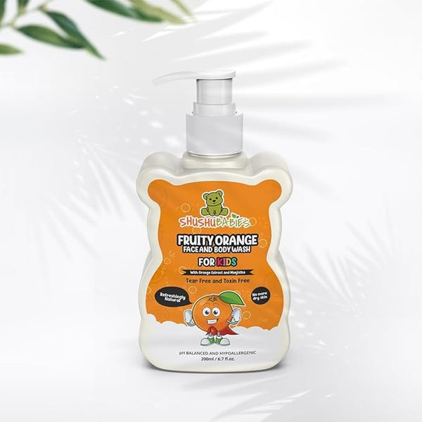 ShuShu Babies Fruity Orange Face and Body Wash - 200 ml