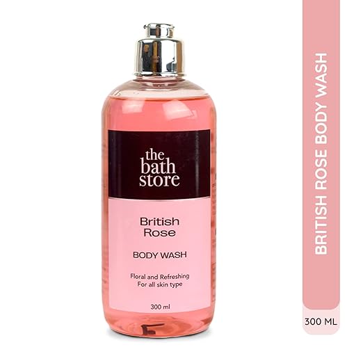 The Bath Store British Rose Body Wash Shower Gel Tan Removal - 300 ml