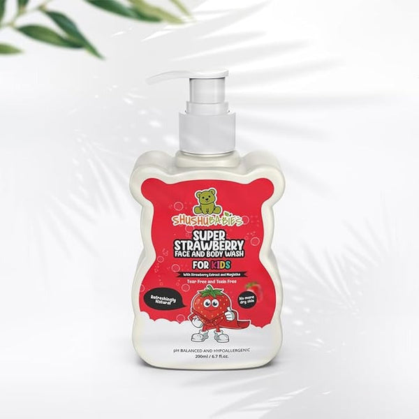 ShuShu Babies Super Strawberry Face and Body Wash - 200 ml
