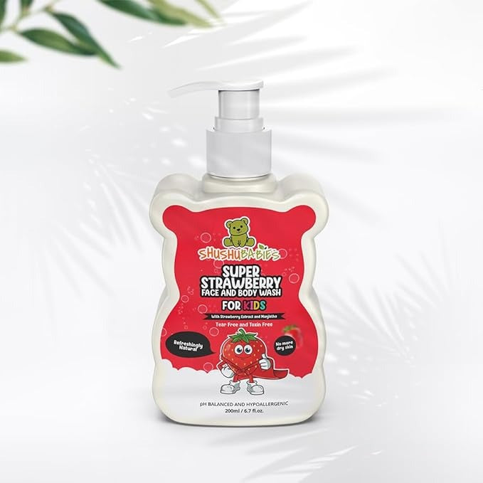 ShuShu Babies Super Strawberry Face and Body Wash - 200 ml