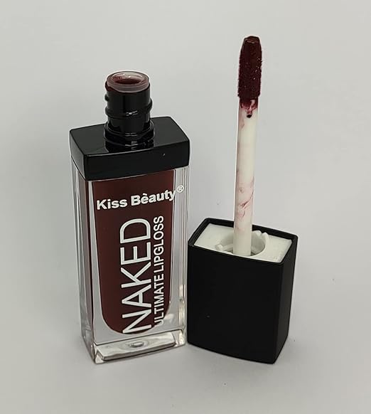 Kiss Beauty Hot and Soft Liquid Lip gloss Intense Color Choco Brown - 4 gms (Pack Of 2)