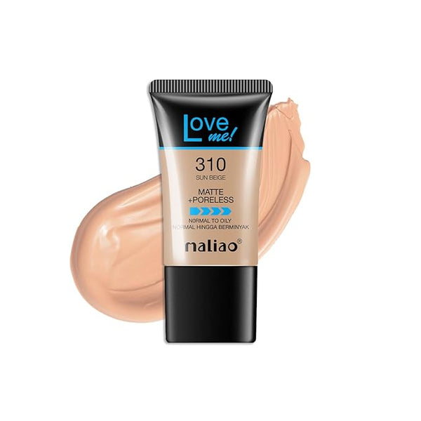 Maliao Love Me Matte Poreless Foundation (310 Sun Beige) - 18 ml