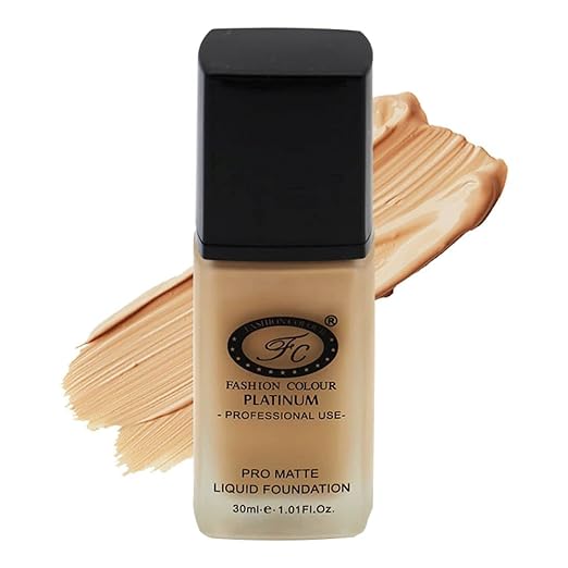 Fashion Colour Platinum Professional Use Pro Matte Liquid Foundation Warm Beige - 30 ml