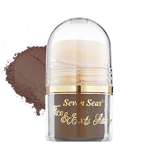 Seven Seas Body & Face Shimmer Highlighter Powder Coffe Brown - 8 gms