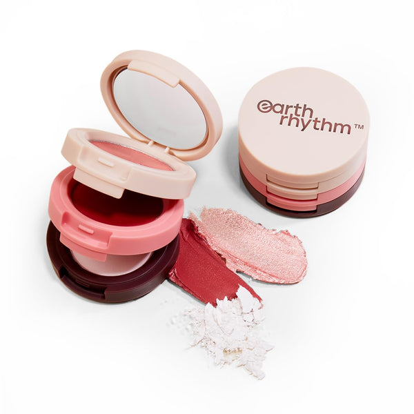 Earth Rhythm Dab Set Go 3-in-1 Face Palette - 30 gms