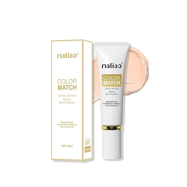 Maliao Color Match Long Lasting Makeup Base Foundation (White Ivory) - 50 ml