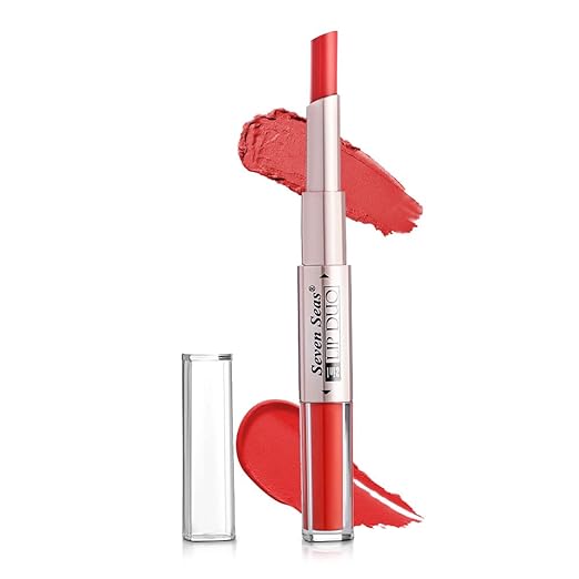 Seven Seas Lip Duo 2 In 1 Lipstick Scarlet - 3 ml