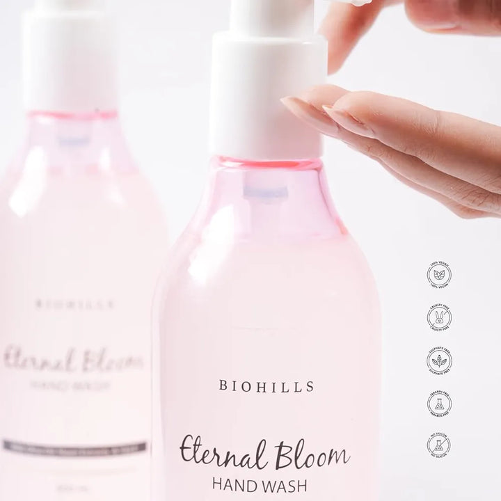 Biohills Eternal Bloom Hand Wash | 300ml | Deeply Cleanisng & Claming | Infused With Neem Extract and Olive Oil | Rich Foam | Soft on Hands