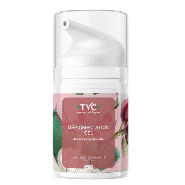 TYC - TRUST YOUR CHOICE Depigmentation Gel with 4% AHA and Papaya Enzymes, Reduces Pigmentation, Dark Spots, and Acne Marks, Glass Skin Effect, For Unisex, Pack of 1 