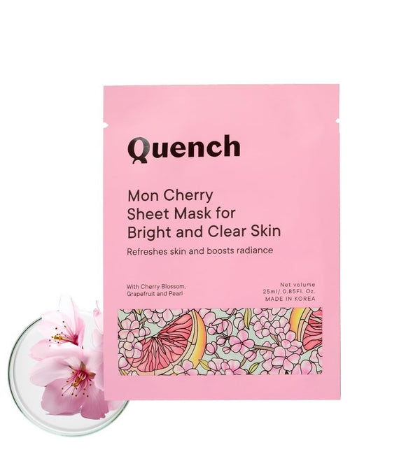 Quench Brightening Korean Sheet Mask with Cherry Blossom Radiance - 25 ml