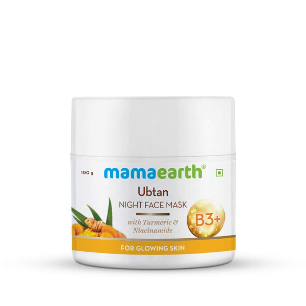 Mamaearth Ubtan Night Sleep Face Mask, Night Cream Gel With Turmeric & Niacinamide For Glowing Skin 100 G