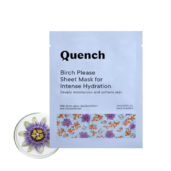 Quench Intense Hydration Korean Sheet Mask with Birch Juice Enzymes - 24 ml