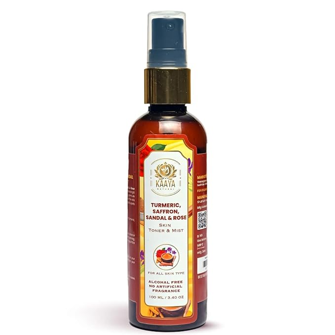 Kaaya Natural Turmaric, Saffron, Sandal & Rose Toner & Mist - 100 ml