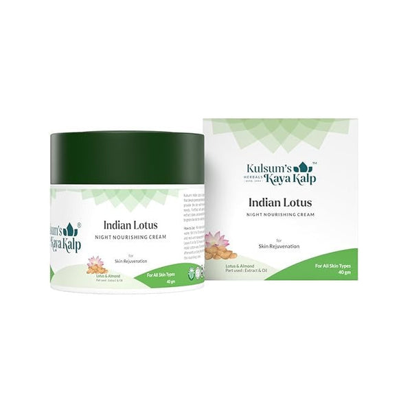 Kulsum's Kaya Kalp Herbals Indian Lotus Night Nourishing Cream - 40 gms