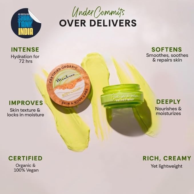 Mintree Organic Moisturizing Melon Body Butter For Dry Skin - 150 ml