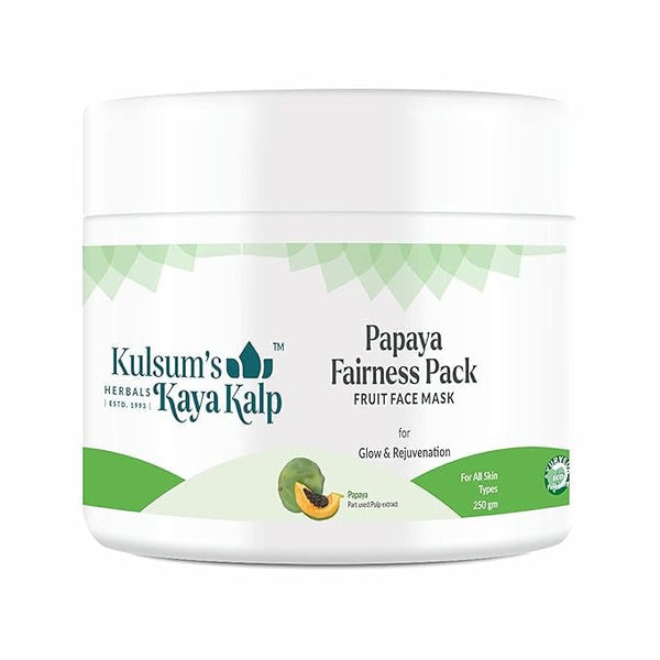 Kulsum's Kaya Kalp Herbals Papaya Fairness Pack For Glow & Rejuvenation - 250 gms