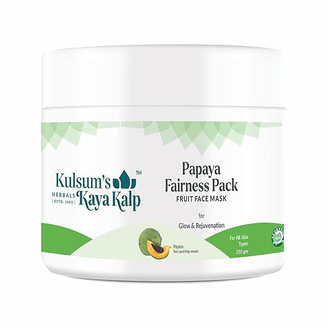 Kulsum's Kaya Kalp Herbals Papaya Fairness Pack For Glow & Rejuvenation - 250 gms