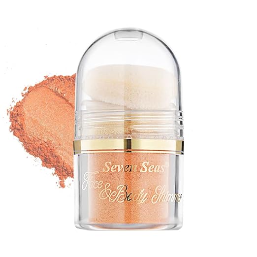 Seven Seas Body & Face Shimmer Highlighter Powder Outrageous Orange - 8 gms
