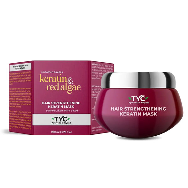 TYC-Trust Your Choice Hair Strengthening Keratin Mask for Dry Damaged Frizzy Hair Repair with Red Algae and Plant Keratin Provides Deep Conditioning Quantity - 200 ML 