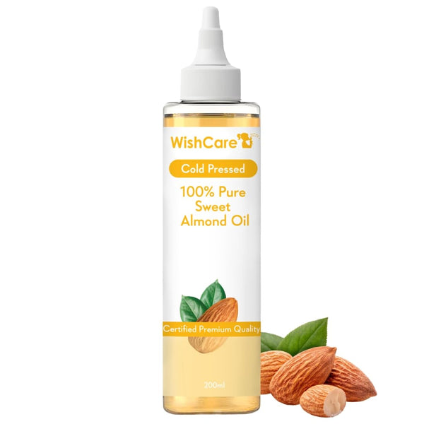 WishCare Cold Pressed Sweet Almond Oil - 200 ml