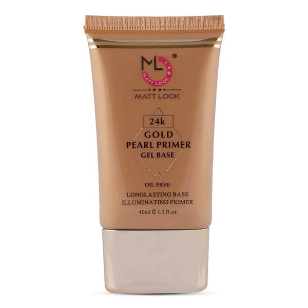 Mattlook 24K Gold Pearl Primer Gel Base Oil Free & Long-lasting - 40 ml