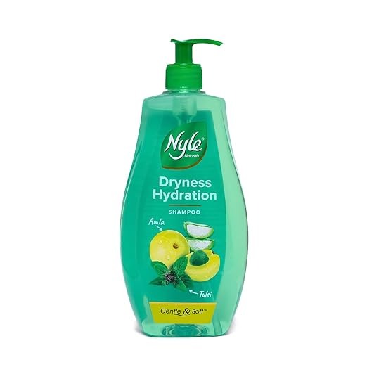 Nyle Naturals Silky and Smooth Anti Hairfall Shampoo, With Tulsi And Amla,Gentle and soft shampoo , PH balanced and Paraben free - 800 ml