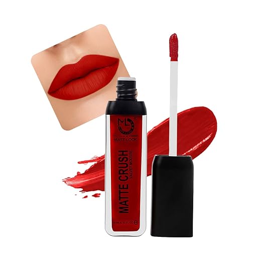 Mattlook Matte Crush Velvet Mousse Liquid Lipstic Blood Red - 10 ml