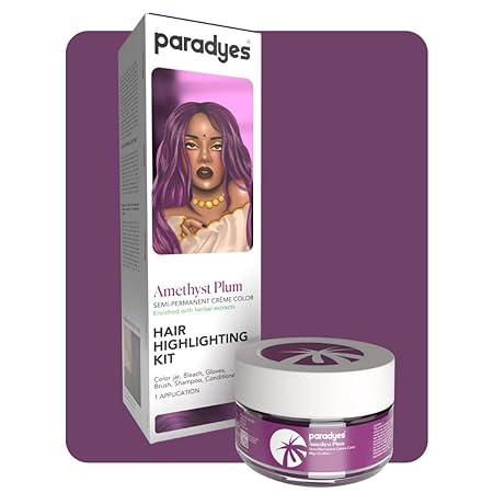 Paradyes Amethyst Plum Hair Color Highlighting Kit - 75 gms